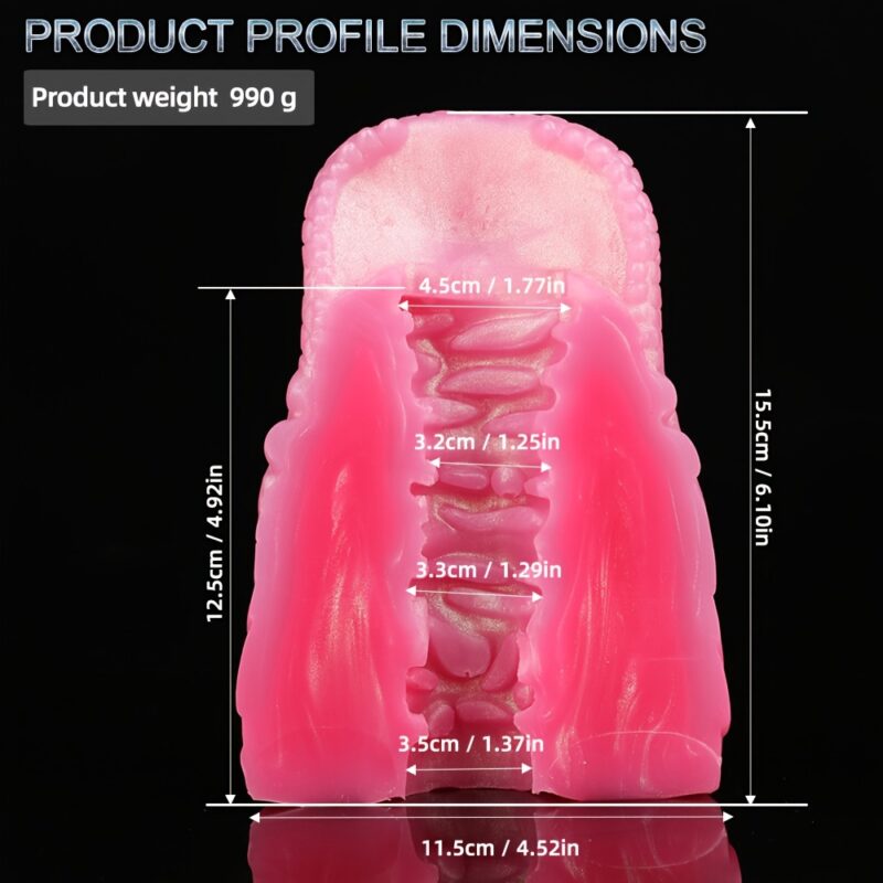 3D Textured Vagina & Soft Stroker Cup for Adult Men, - Image 11