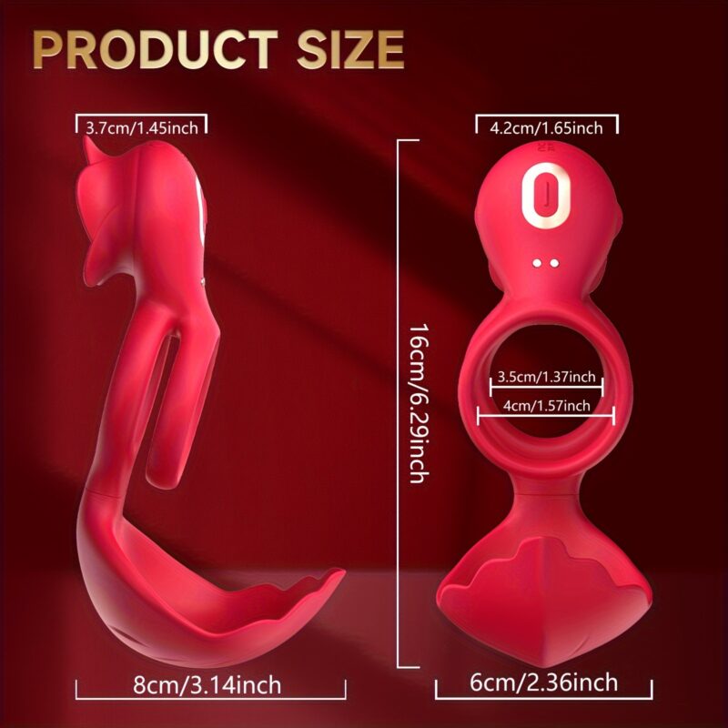 rose shaped rechargeable vibrator unisex pocket size locking - Image 4
