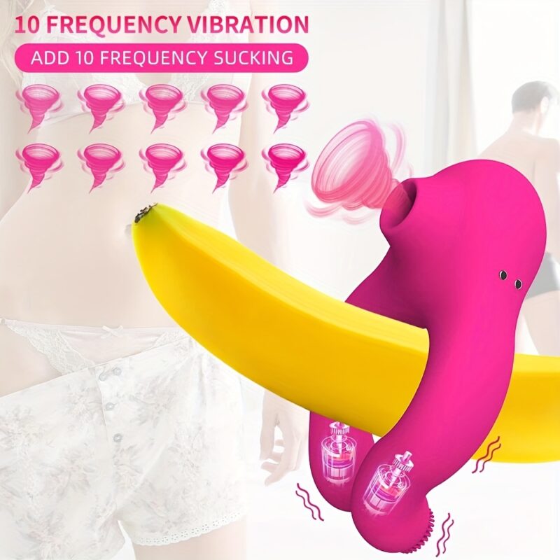 1 Penis Ring, Suction And Vibration Function, High-quality 3-in-1 Sex Toy for Male And Female Couples, Adults And Women - Image 2