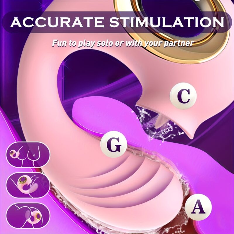 Adult Toys For Women Thrusting Vibrators Dildo Rose Sex Toy With 10 Licking & Vibration Modes, G-spot Clit Stimulator - Image 9