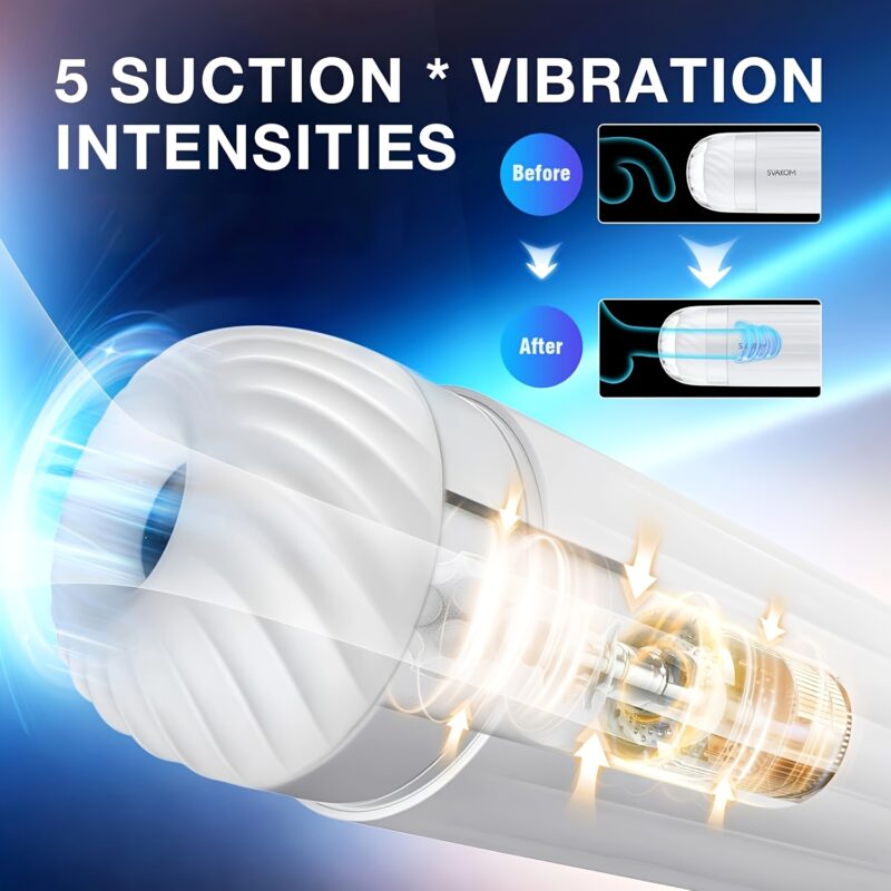 1pc Automatic Male Masturbator Silicone Sex Toy for Men Pocket Pussy with 5+5 Sucking Vibration - Image 6