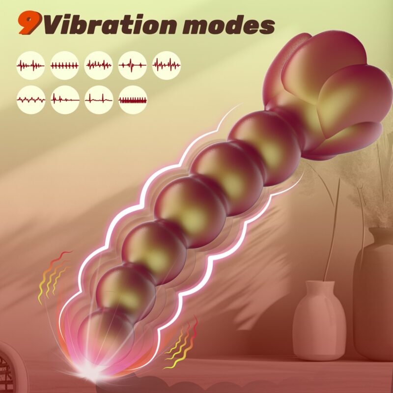 G Spot Vibrators Bullet Vibrator For Women Rose Anal Beads Vibrating Butt Plug Anal Vibrator - Image 2