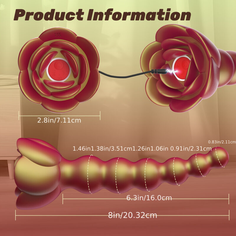 G Spot Vibrators Bullet Vibrator For Women Rose Anal Beads Vibrating Butt Plug Anal Vibrator - Image 6