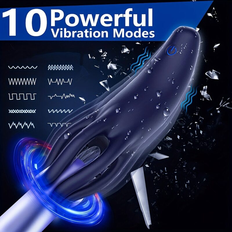 Male Masturbator anatomy Exerciser - USB Rechargeable, Vibrating Glans Massager for Endurance & Pleasure,Latex-Free - Image 4