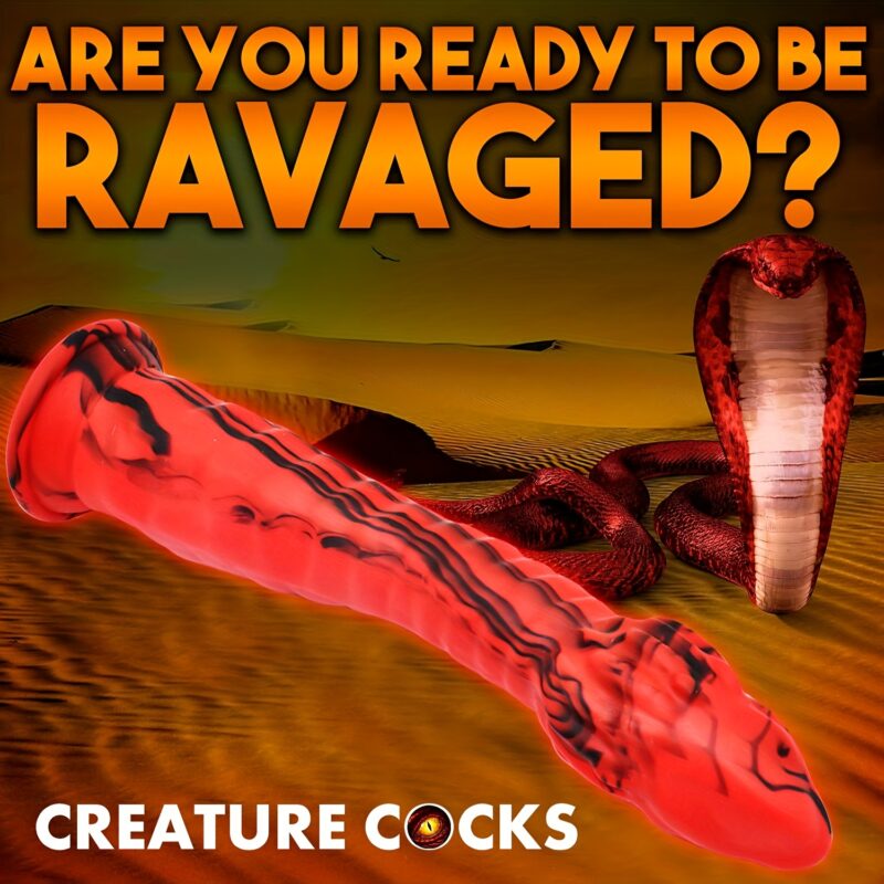 Red Snake - Shaped Vibrating Dildo For Women - Image 6