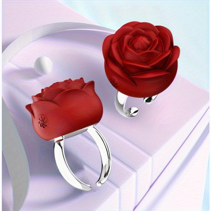 Rose Ring Vibrator  Nipple stimulator Sex Toy for Woman Adult Toy Couple toy Intimate Gift Romantic Gift
