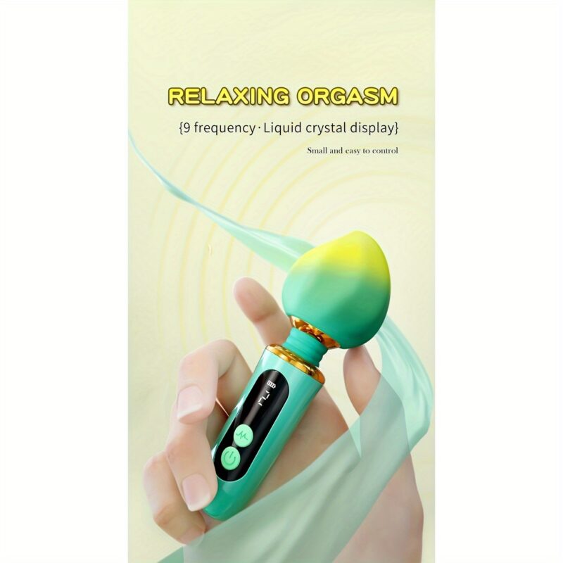 Sex Toy Peach Shape AV Wand Vibrator Female Stimulator Rechargeable Multi-Vibration Modes Green Pink Vibrator Wand - Image 2