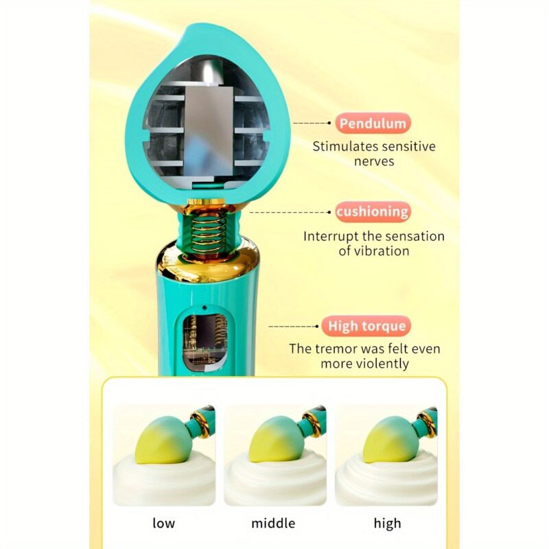 Sex Toy Peach Shape AV Wand Vibrator Female Stimulator Rechargeable Multi-Vibration Modes Green Pink Vibrator Wand - Image 6