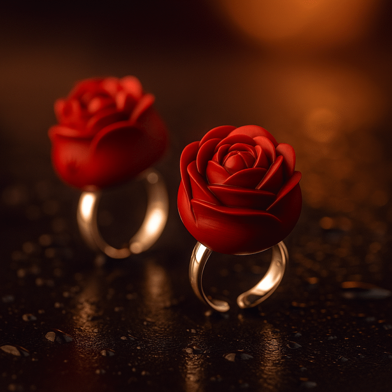 Rose Ring Vibrator  Nipple stimulator Sex Toy for Woman Adult Toy Couple toy Intimate Gift Romantic Gift