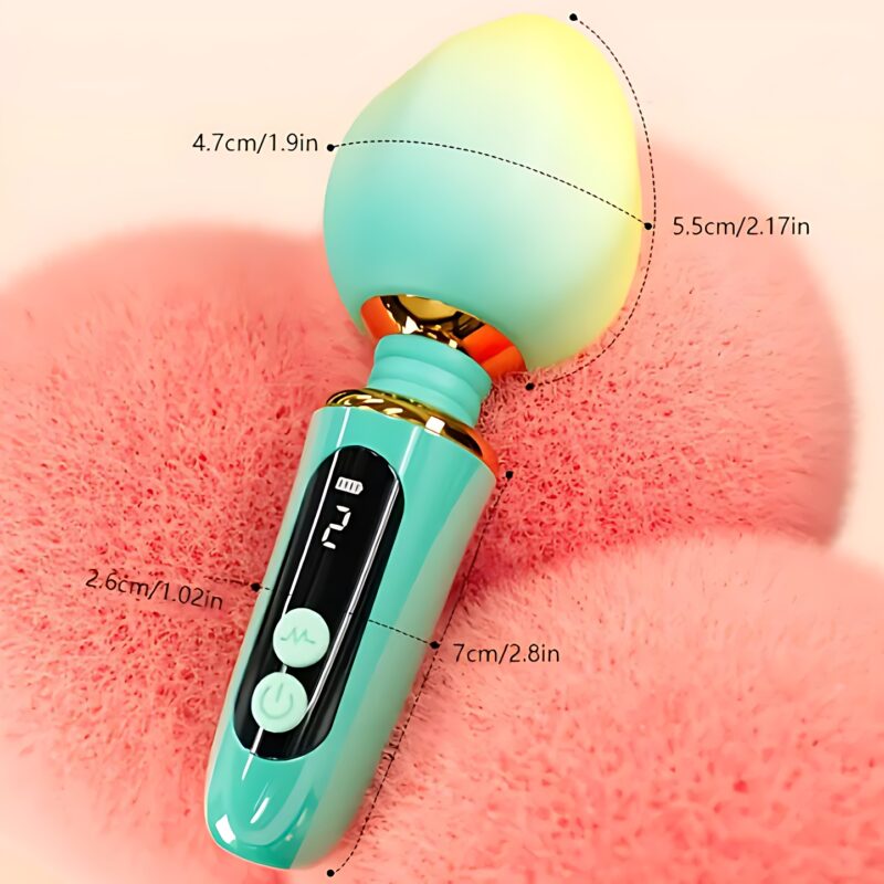Sex Toy Peach Shape AV Wand Vibrator Female Stimulator Rechargeable Multi-Vibration Modes Green Pink Vibrator Wand - Image 2