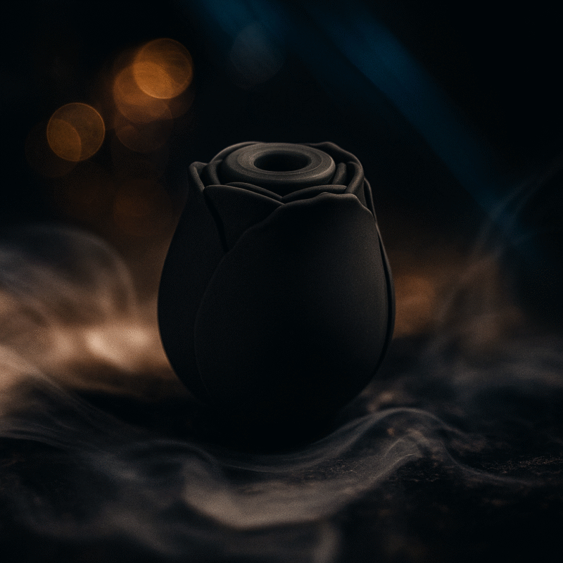 Rose Noir Suction Vibrator Sex Toy