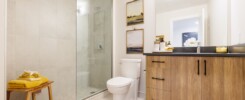 clean bathroom accessories