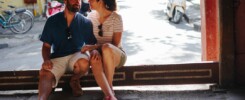 couple talking sitting