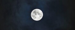 Silver energy - A full moon is seen in the night sky